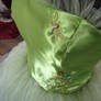 green dress bodice detail