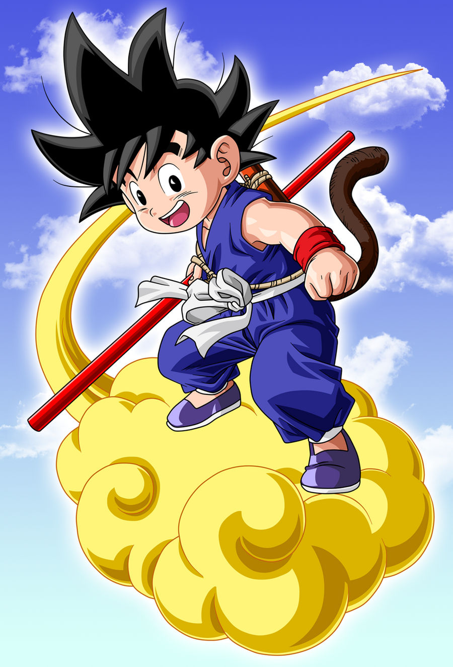 Goku And Flying Nimbus By Link Leob On Deviantart