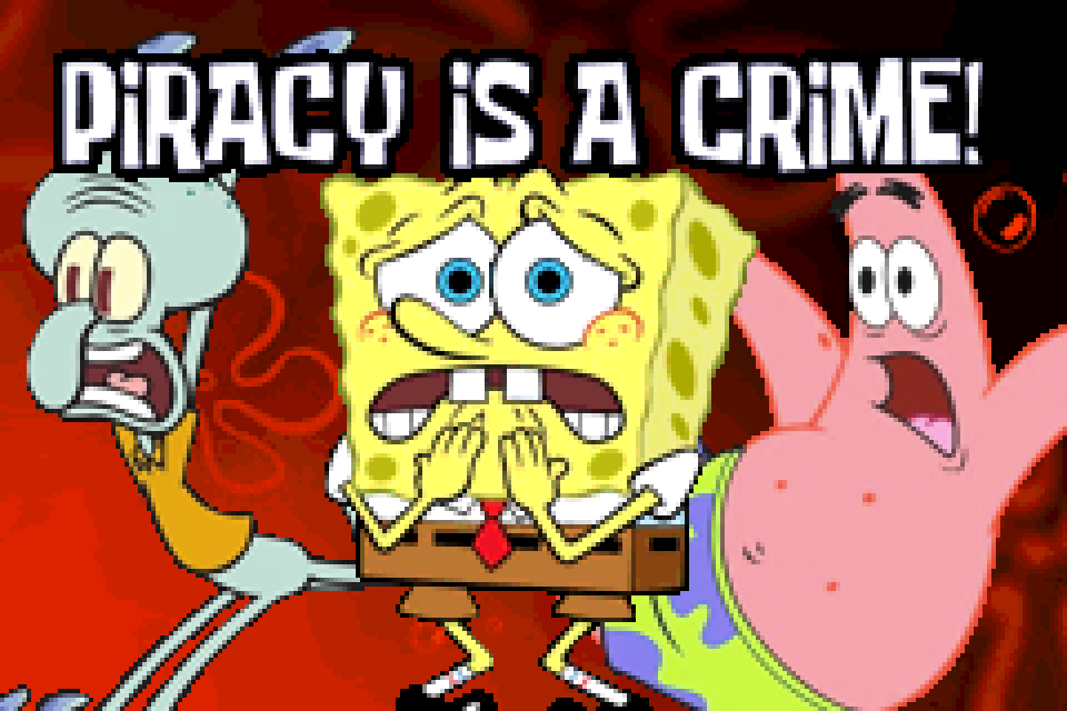 SpongeBob GBA AntiPiracy Screen (Fanmade) by GianlucaRugerGR on
