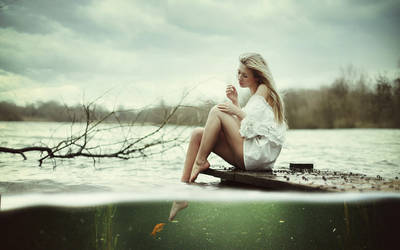 Girl by Lake