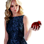 Caroline Holding Heart PNG