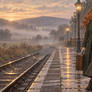 Reinterpretacion 10 Mujer Estacion Rural Maletas Amanecer