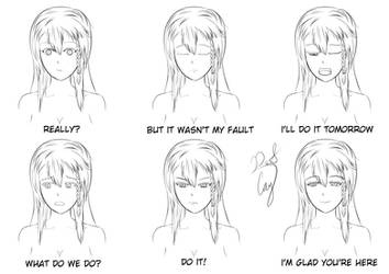 Manga Style Facial Expressions Part 2