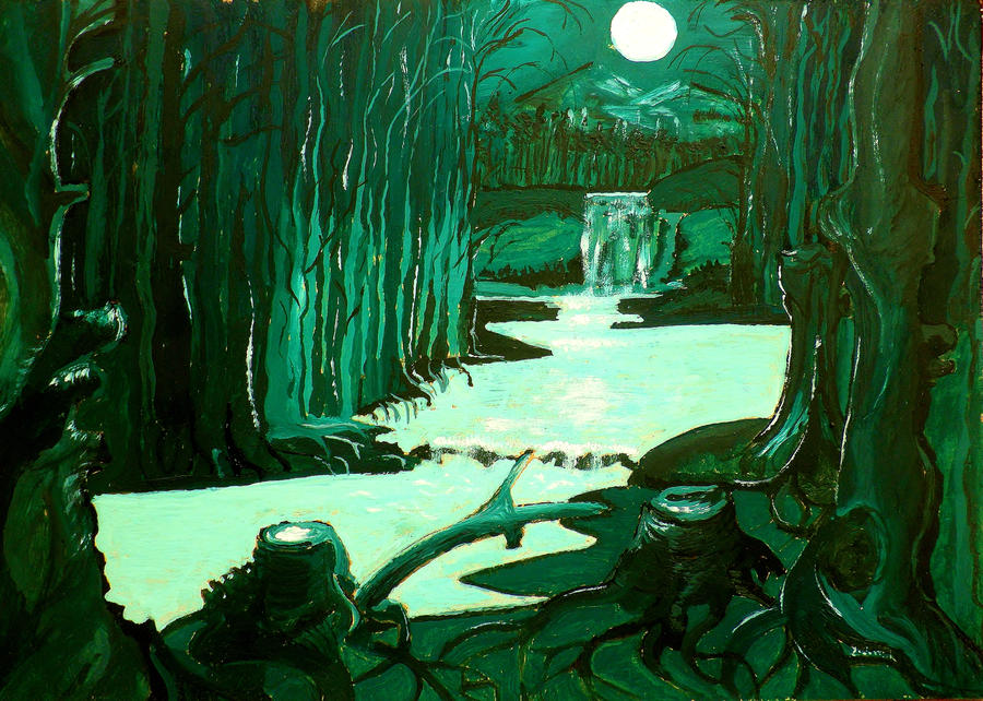 Night of full moon (In the forest)