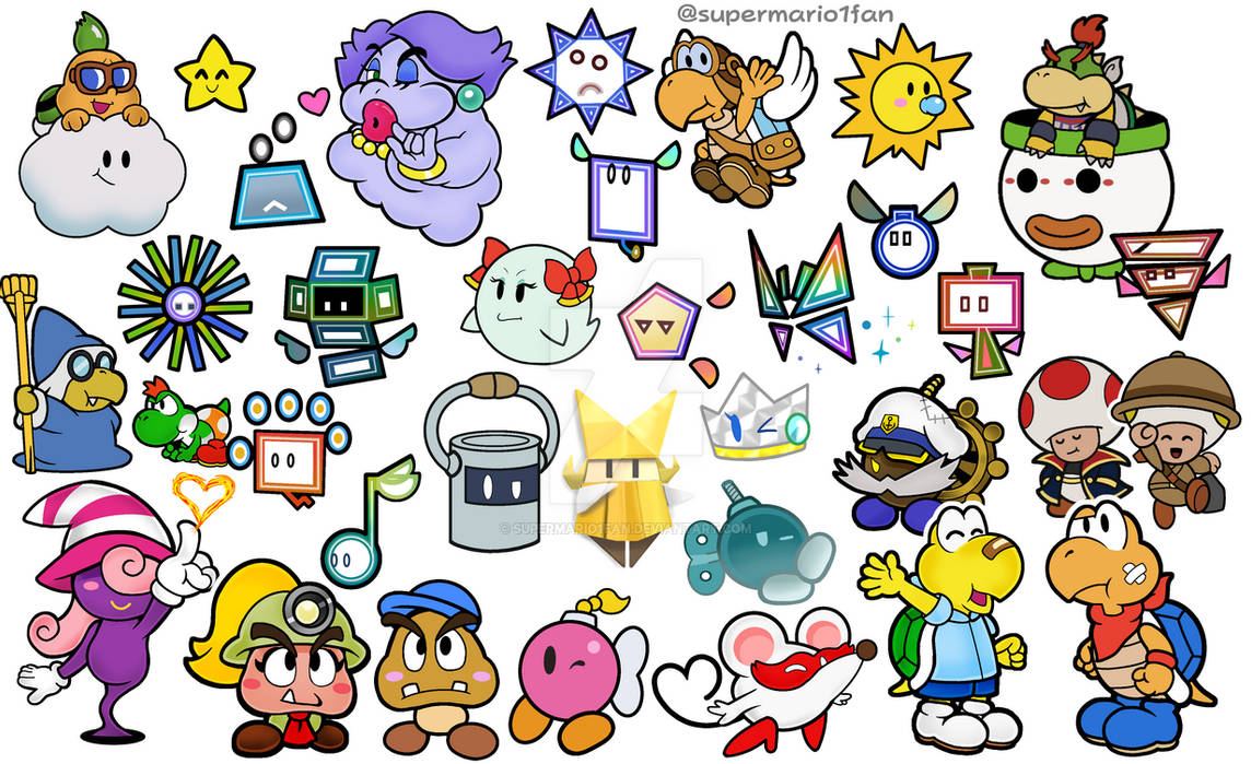 Paper Mario Refrence Paper Mario's Partners (Fanart) by SuperMario1Fan on DeviantArt