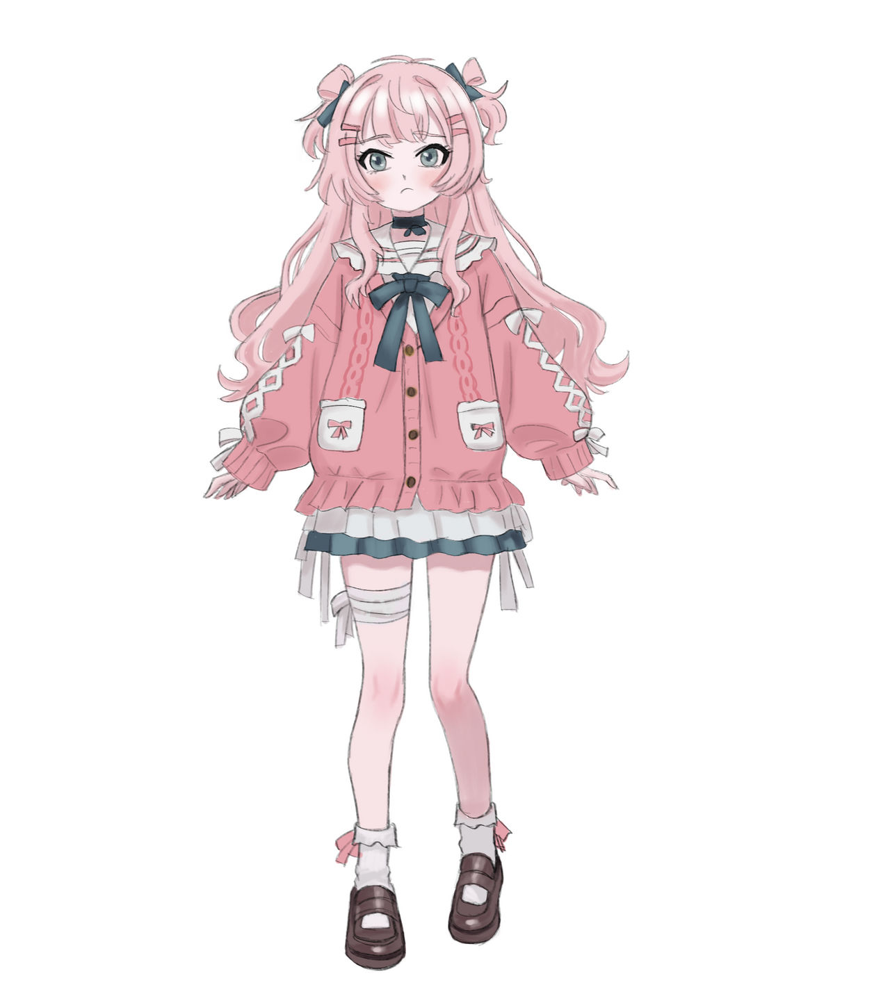 Anime Girl full body full color