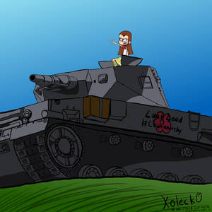 Luan on a Tank