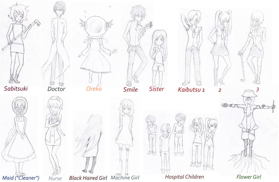 .flow Character Concept Sketches by BlackRosePetals09 on DeviantArt