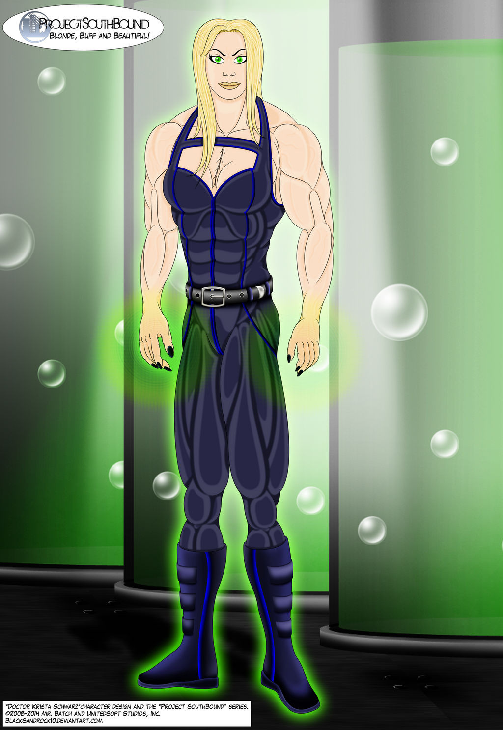 Blonde, Buff and Beautiful (Full Body) by BlackSandrock10 on DeviantArt