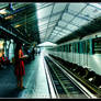 Train Station-Woman in Red