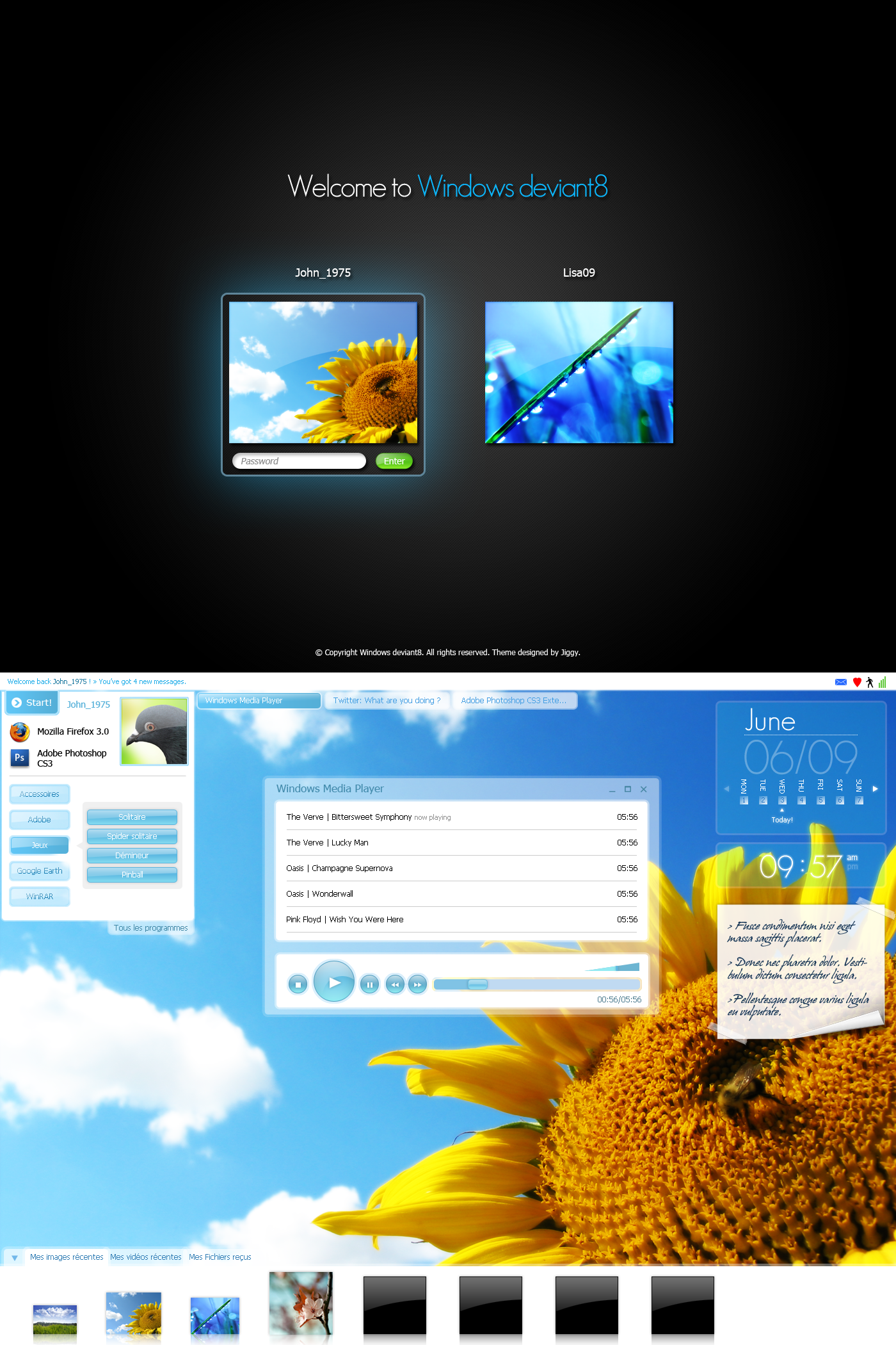 Windows deviant8 : Mockup