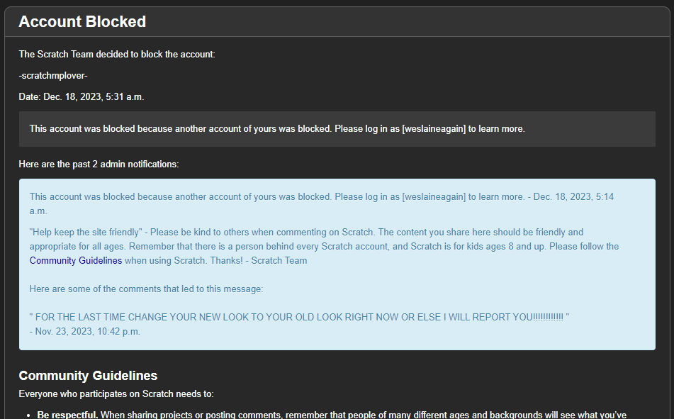 I GOT BANNED ON SCRATCH! by carlarmyfan on DeviantArt