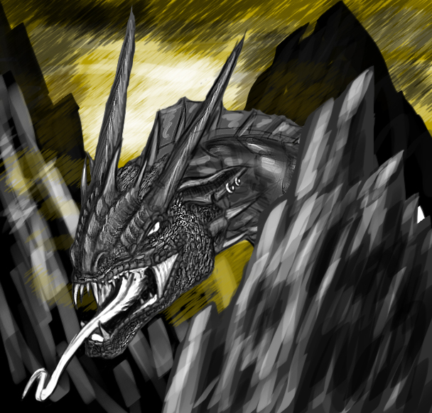 black dragon digital painting practice