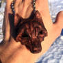 BIG BAD WOLF WOODEN PENDANT