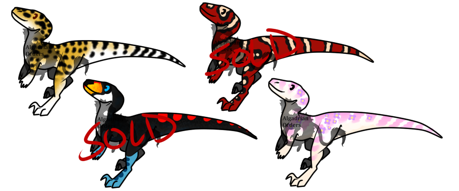 Utah Raptor CHIBI Adoptables {OPEN} by LadyAdriela on DeviantArt