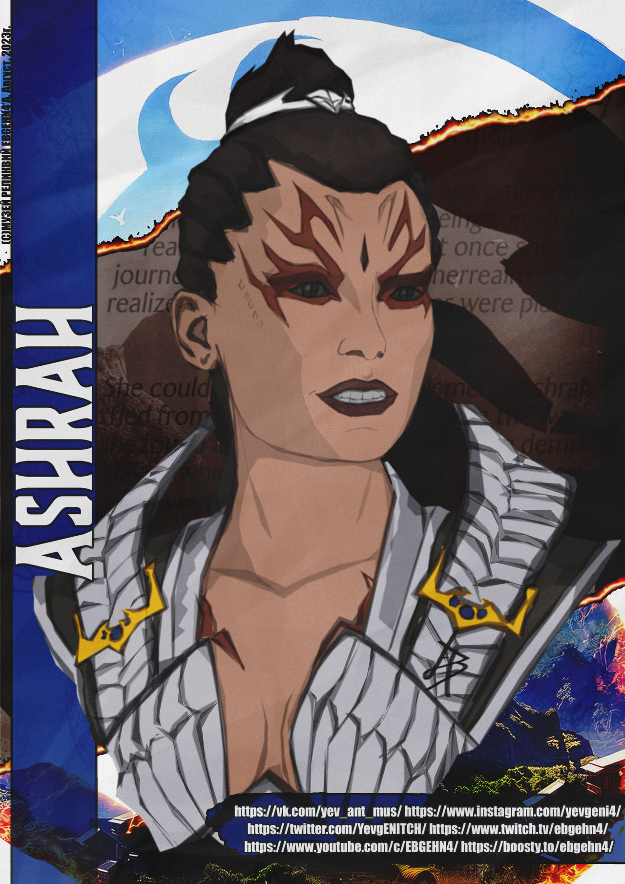 Ash Rah Ashrah Poster - Portrait | Mortal Kombat 1 by Yevgenich on DeviantArt