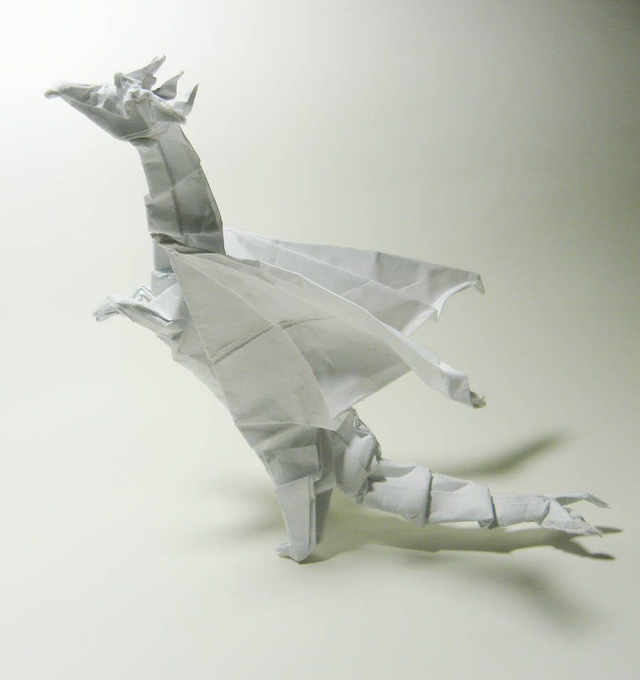 Origami Dragon by twistedndistorted