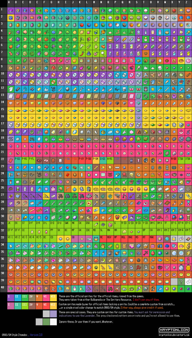 Pokemon Oras Sm Style Itemdex Version 2 0 By Kryptonlion On Deviantart