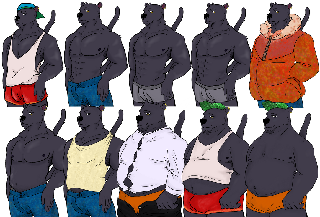 Sprite Practice Furry Weight Gain by DreamDrawBelly on DeviantArt