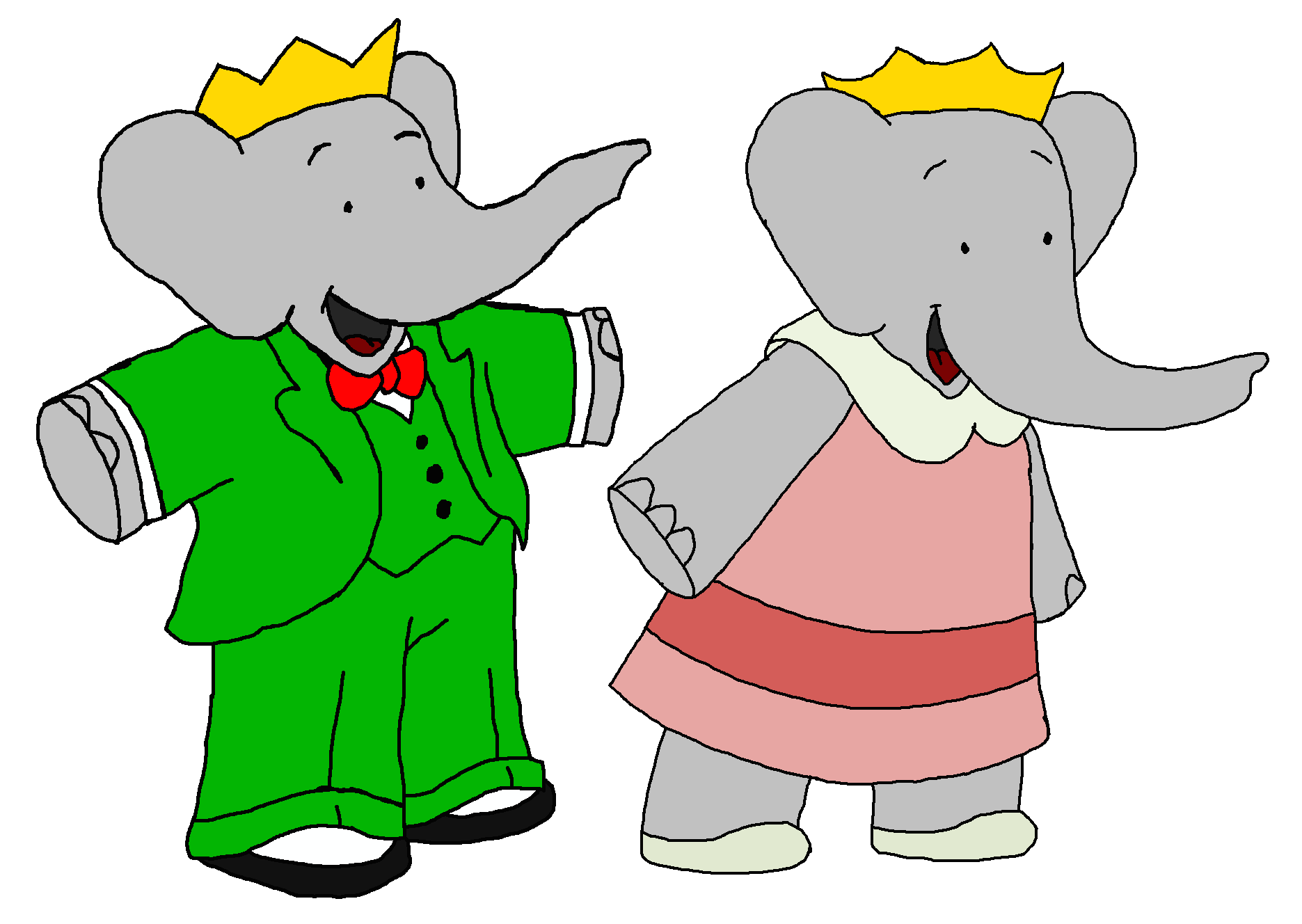 King Babar and Queen Celeste - Kids