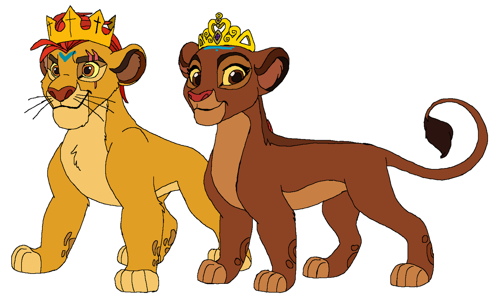 Kion Rani King Kion and Queen Rani by KingLeonLionheart on DeviantArt