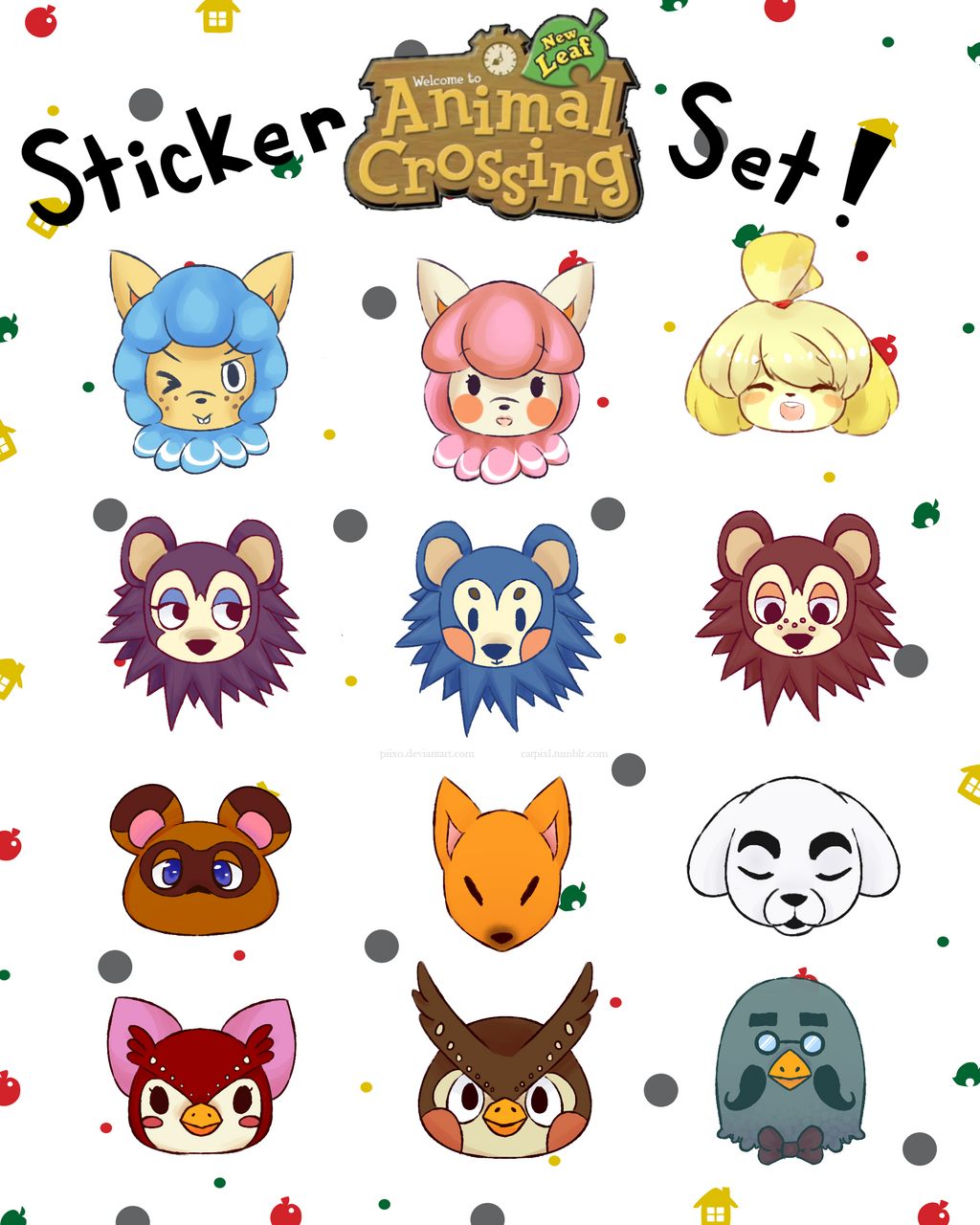 images Animal Crossing Stickers Png animal crossing sticker set by piixo
