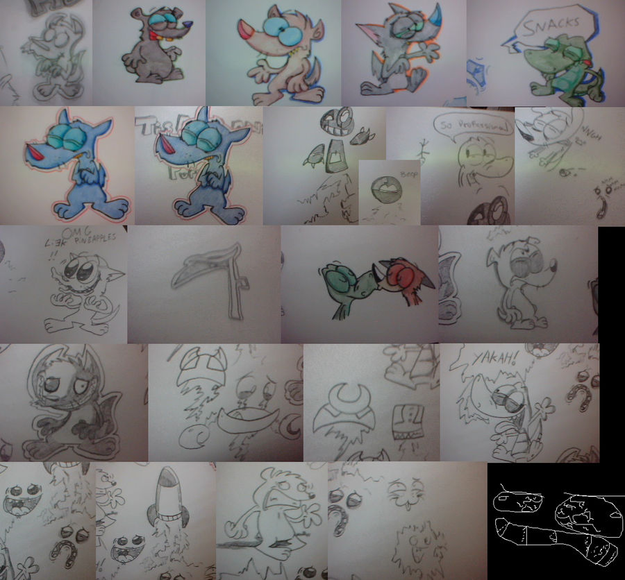 Collage of doodles