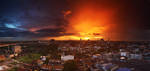 Balcony Sunset Panorama 4 by comsic