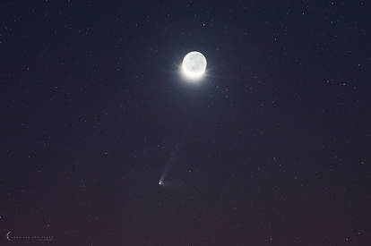 Comet and The Moon