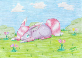 Zoey in Flower Garden