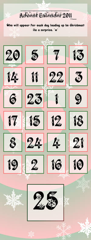 Blank Advent Calender 2011