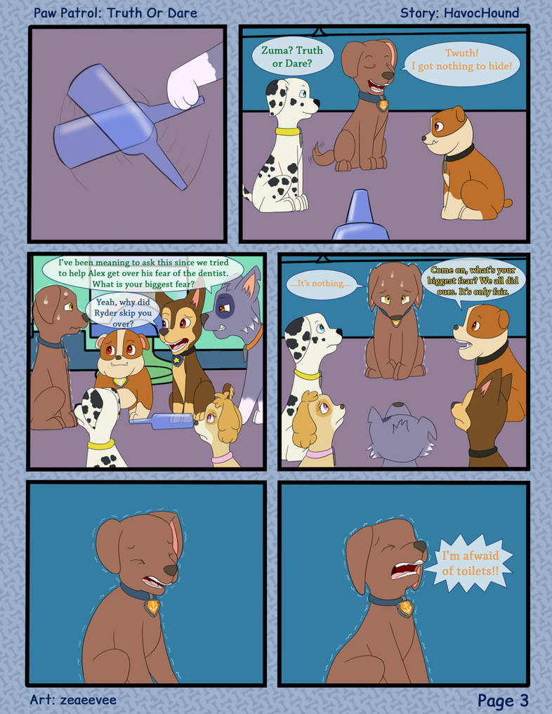 Paw Patrol Comic Truth or Dare Pg 3 by kreazea on DeviantArt