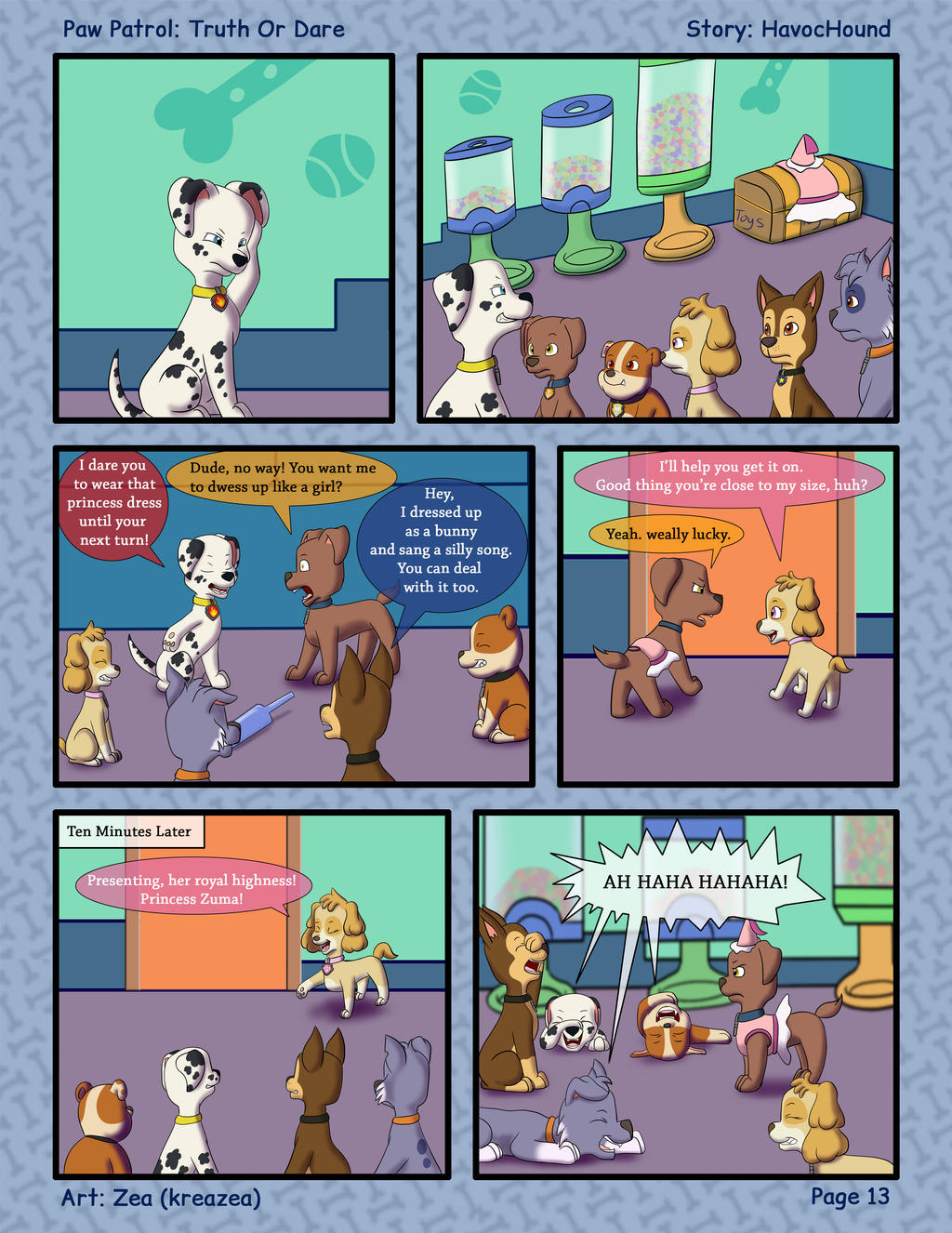 Paw Patrol Comic Truth or Dare Pg 13 by kreazea on DeviantArt