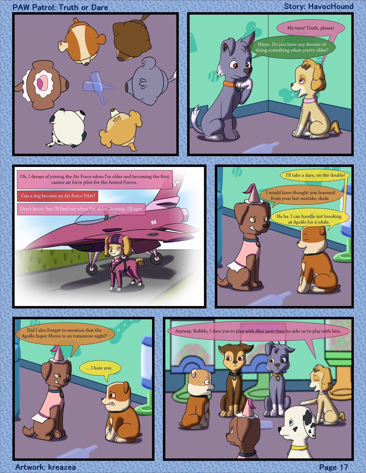 Paw Patrol Comic - Truth or Dare Pg 17 by kreazea DeviantArt