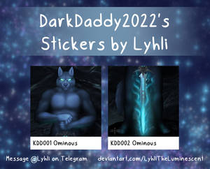 KDD001-002 DarkDaddy2022 Stickers by LyhliTheLuminescent