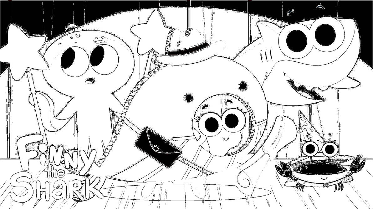 Finny The Shark Coloring Pages 4 by bluey2016 on DeviantArt