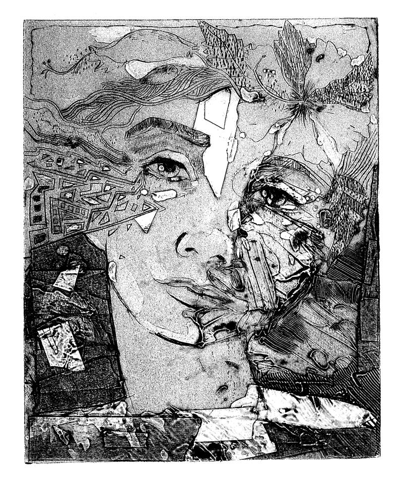 Collagraph Face Examples Collagraph of a face by JetJames on DeviantArt