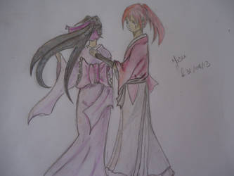 Kaoru and Kenshin (fanart)