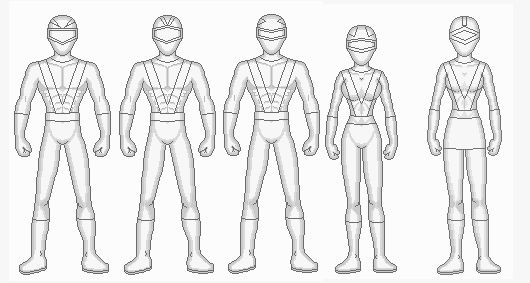 Power Rangers Cybernetic Task Force Uncolored by smurdock91 on DeviantArt