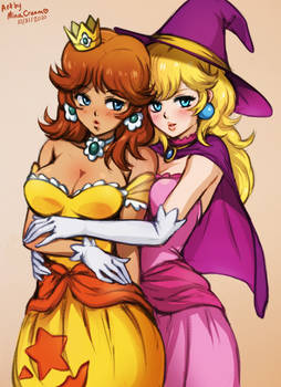 #725 Happy Halloween Daisy and Peach