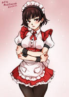 #885 Makoto Niijima - maid outfit (Persona 5)