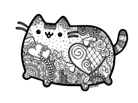 Pusheen valentine fan art