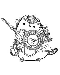 Wonder Woman Pusheen fan art