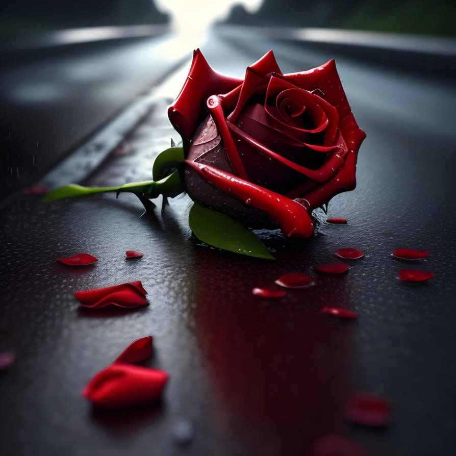 Fallen Rose by Zubair273 on DeviantArt