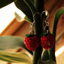 Raspberry earrings