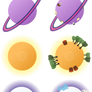 Pony planets set (1)