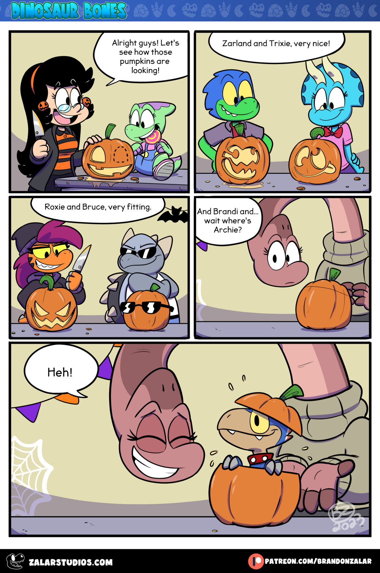 Dinosaur Bones: Pumpkin Faces