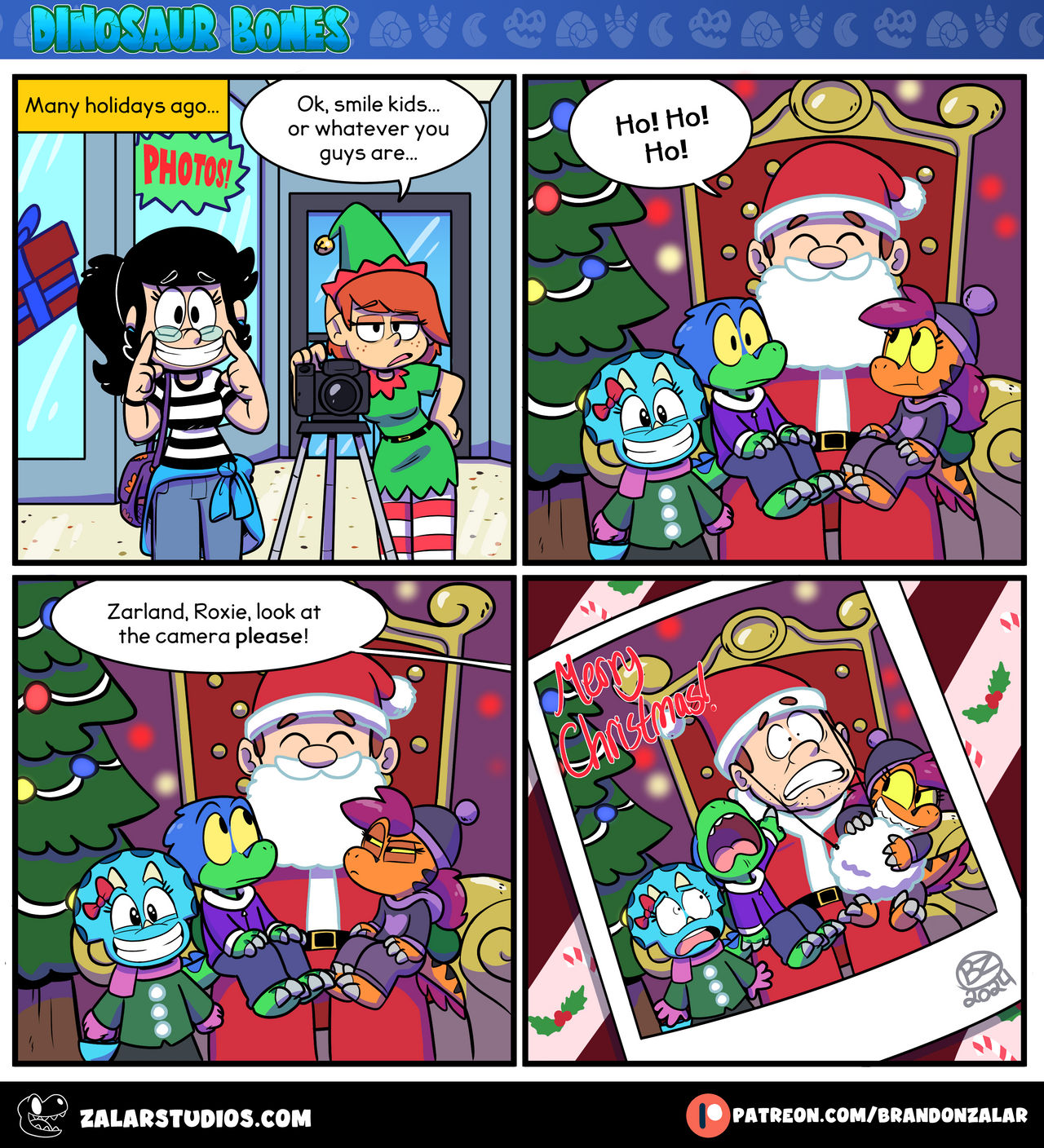 Dinosaur Bones: Christmas Photo