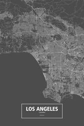 Los Angeles, California (white on black)