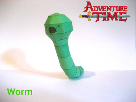 Adventure Time Worm Papercraft
